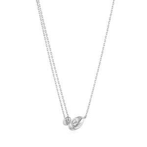 Ania Haie Silver Twisted Wave Mini Pendant Necklace N050-03H