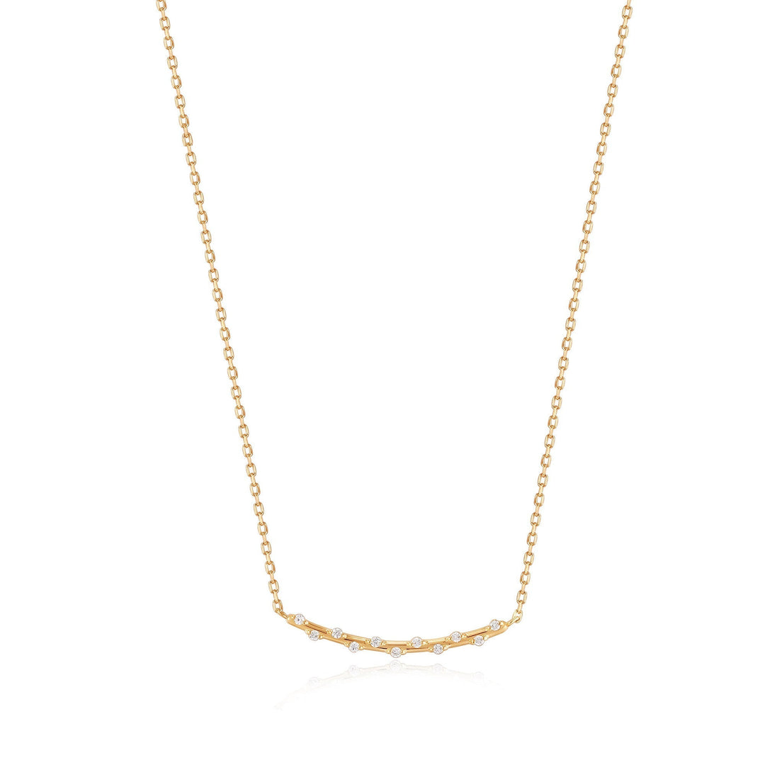 Ania Haie 14kt Gold Stargazer Natural Diamond Bar Necklace NAU002-02YG