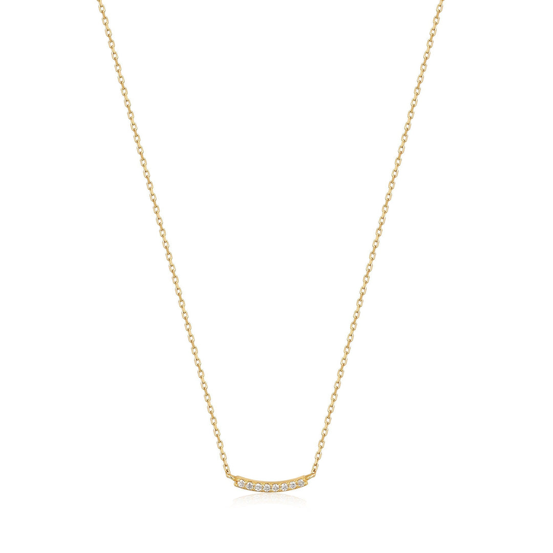 Ania Haie 14kt Gold Magma Curve Diamond Necklace NAU004-03YG