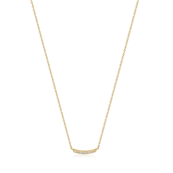 Ania Haie 14kt Gold Magma Curve Diamond Necklace NAU004-03YG