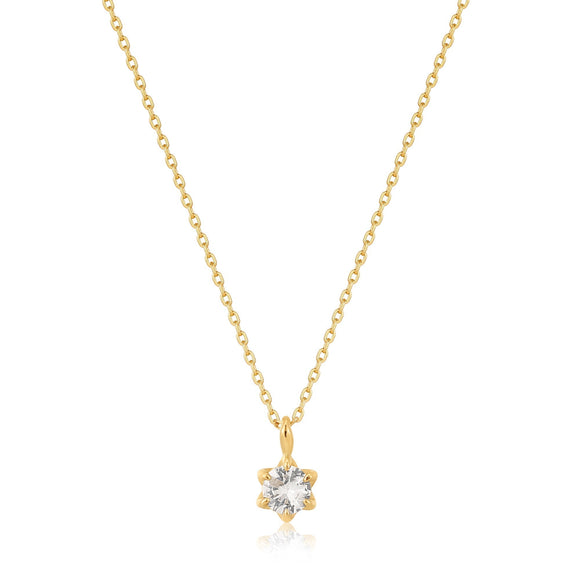 Ania Haie 14kt Gold White Sapphire Pendant Necklace NAU006-01YG