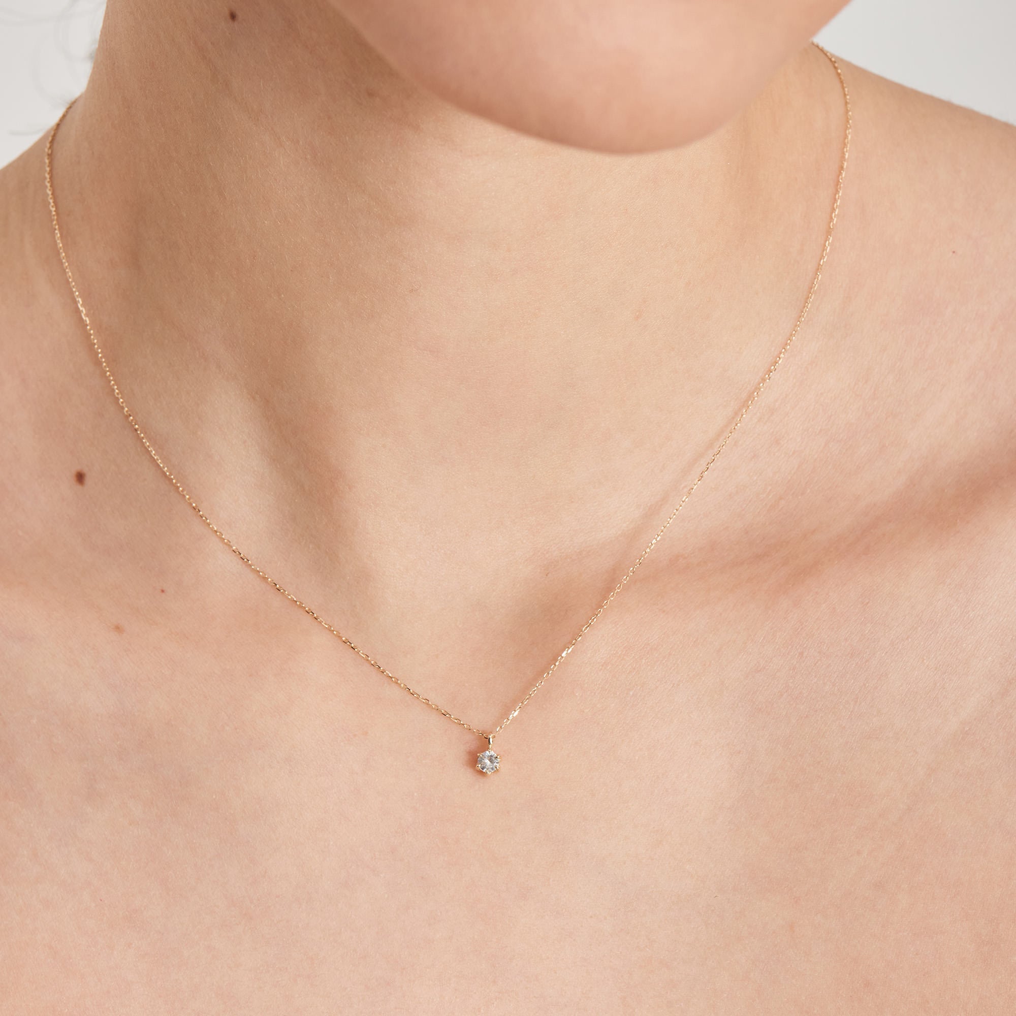 White Sapphire Plunge Necklace – Dandelion Jewelry