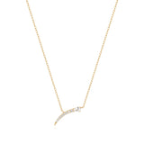 Ania Haie 14kt Gold White Sapphire Bar Pendant Necklace NAU007-01YG