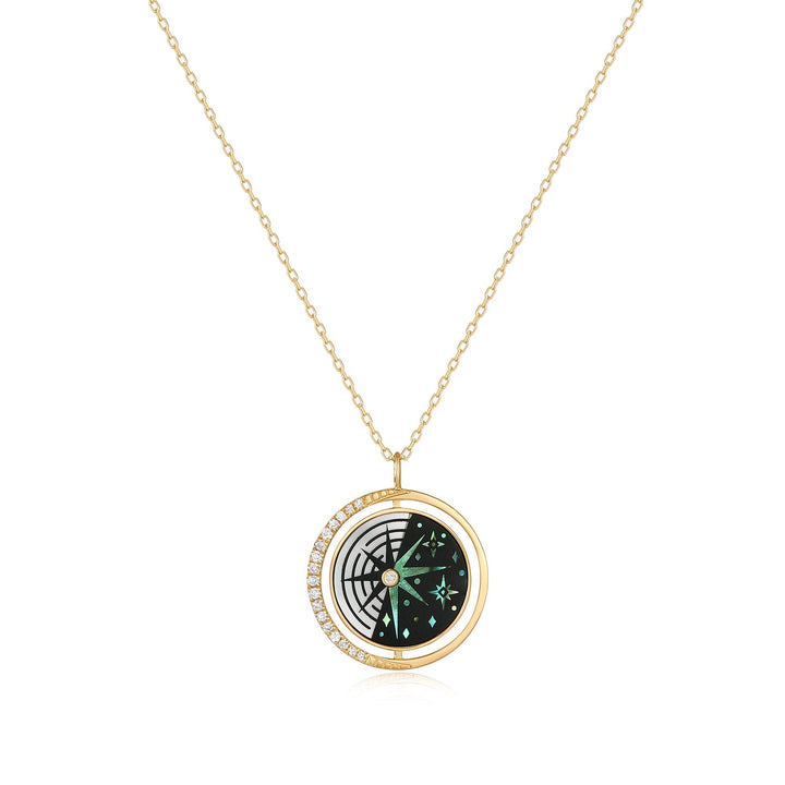 Ania Haie 14kt Gold Diamond Cosmos Pendant Necklace NAU008-01YG