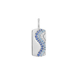 Ania Haie Silver Wave Blue Sparkle Charm NC048-18H