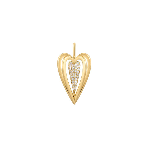 Ania Haie Gold Sculpted Heart Charm NC048-37G