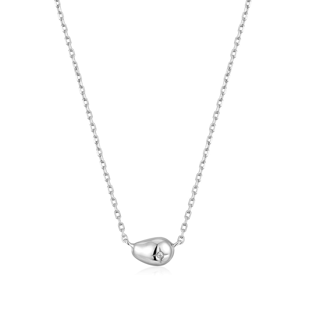 Ania Haie Silver Pebble Sparkle Necklace N043-04H