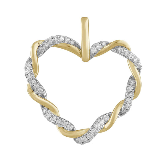 Heart Pendant with 9K Yellow Gold 0.20ct Diamond
