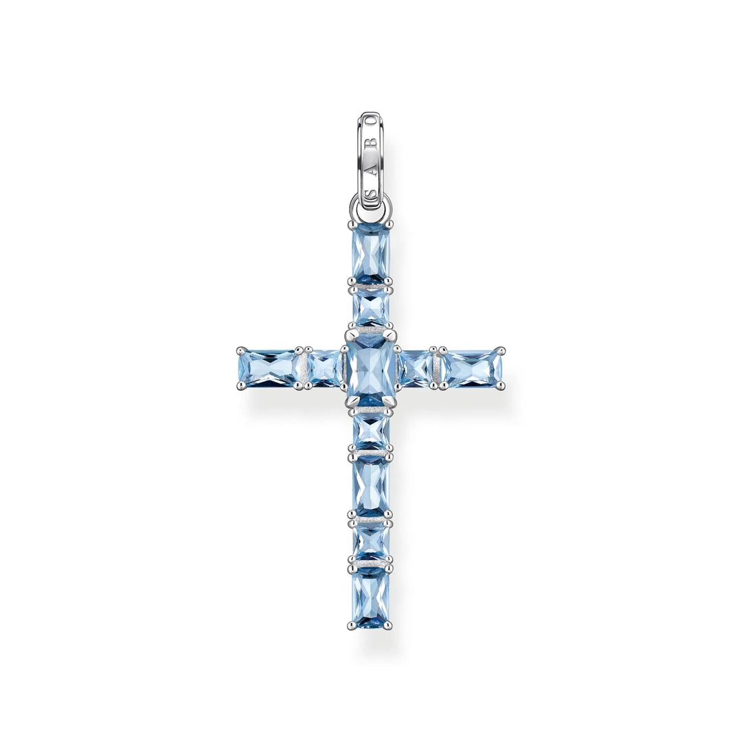 THOMAS SABO Heritage Aqua Cross Pendant TPE939AQ