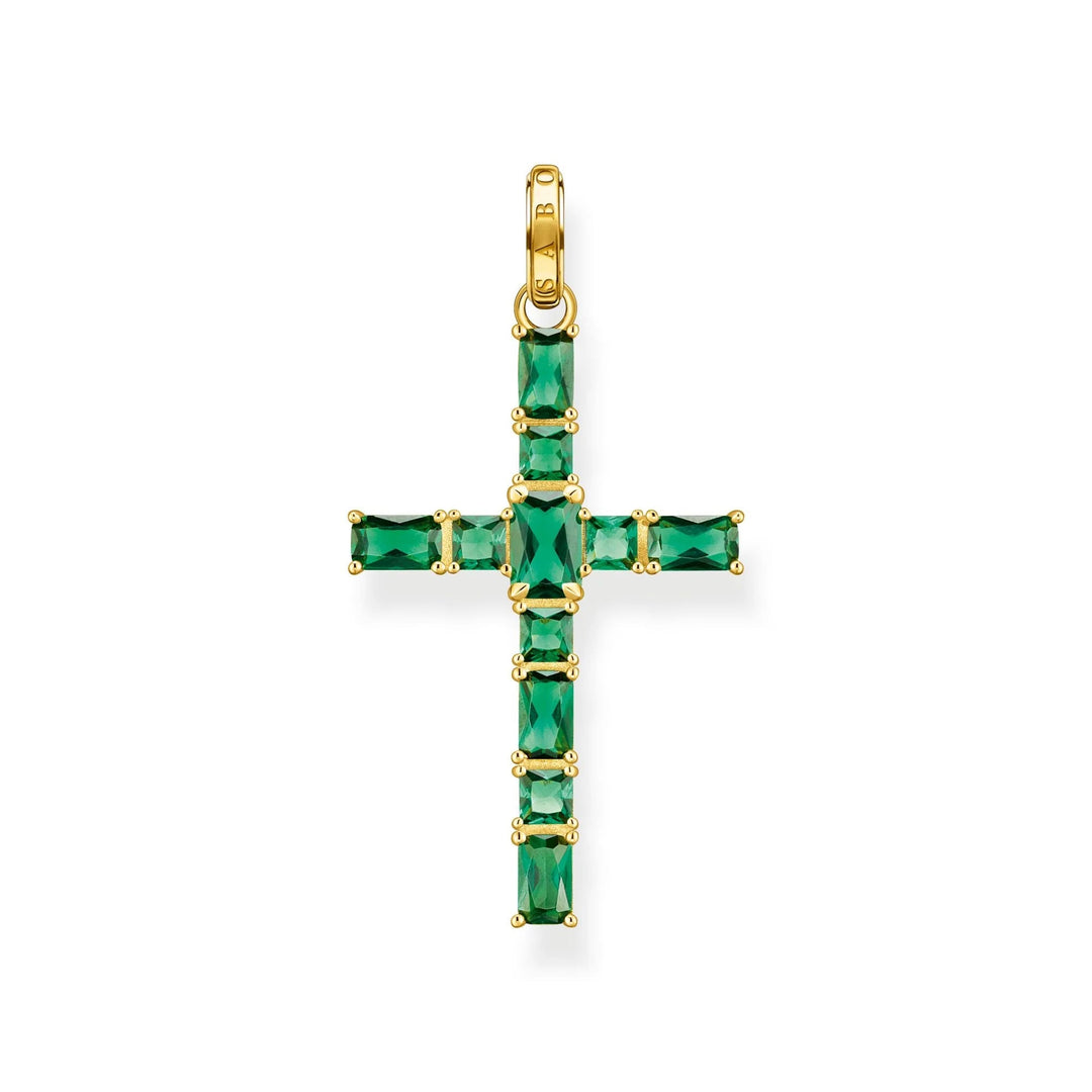 THOMAS SABO Heritage Green Cross Pendant TPE939GY