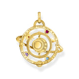 THOMAS SABO Gold Planetary Ring Pendant with Colourful Stones TPE953Y