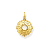 THOMAS SABO Gold Crescent Moon Pendant with Colourful Stones TPE954Y