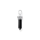 THOMAS SABO Silver Pendant with Onyx in Hexagon-Shape and Stones TPE955BL