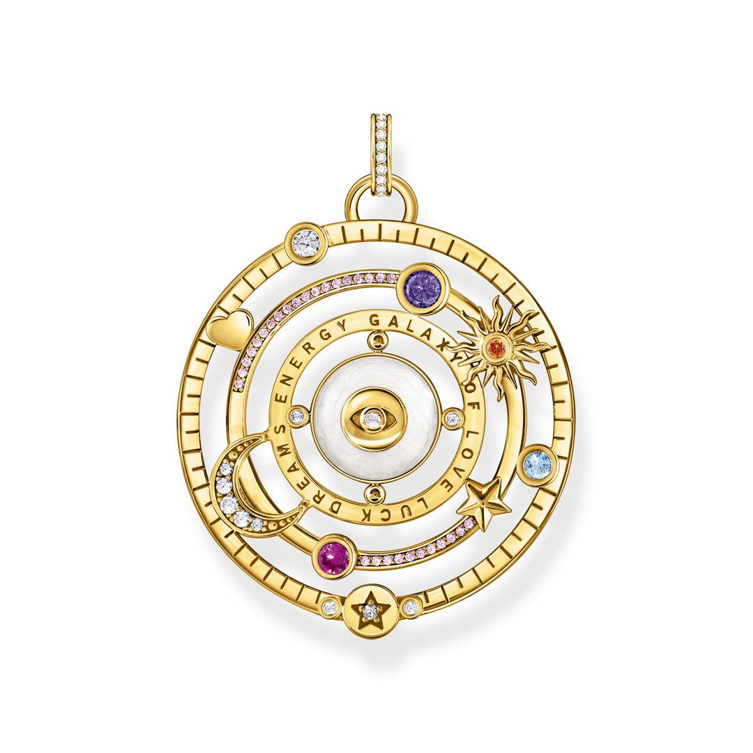 THOMAS SABO Gold Cosmic Pendant with Colourful Stones TPE957Y