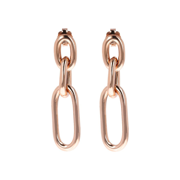 Bronzallure Oval Chain Earrings