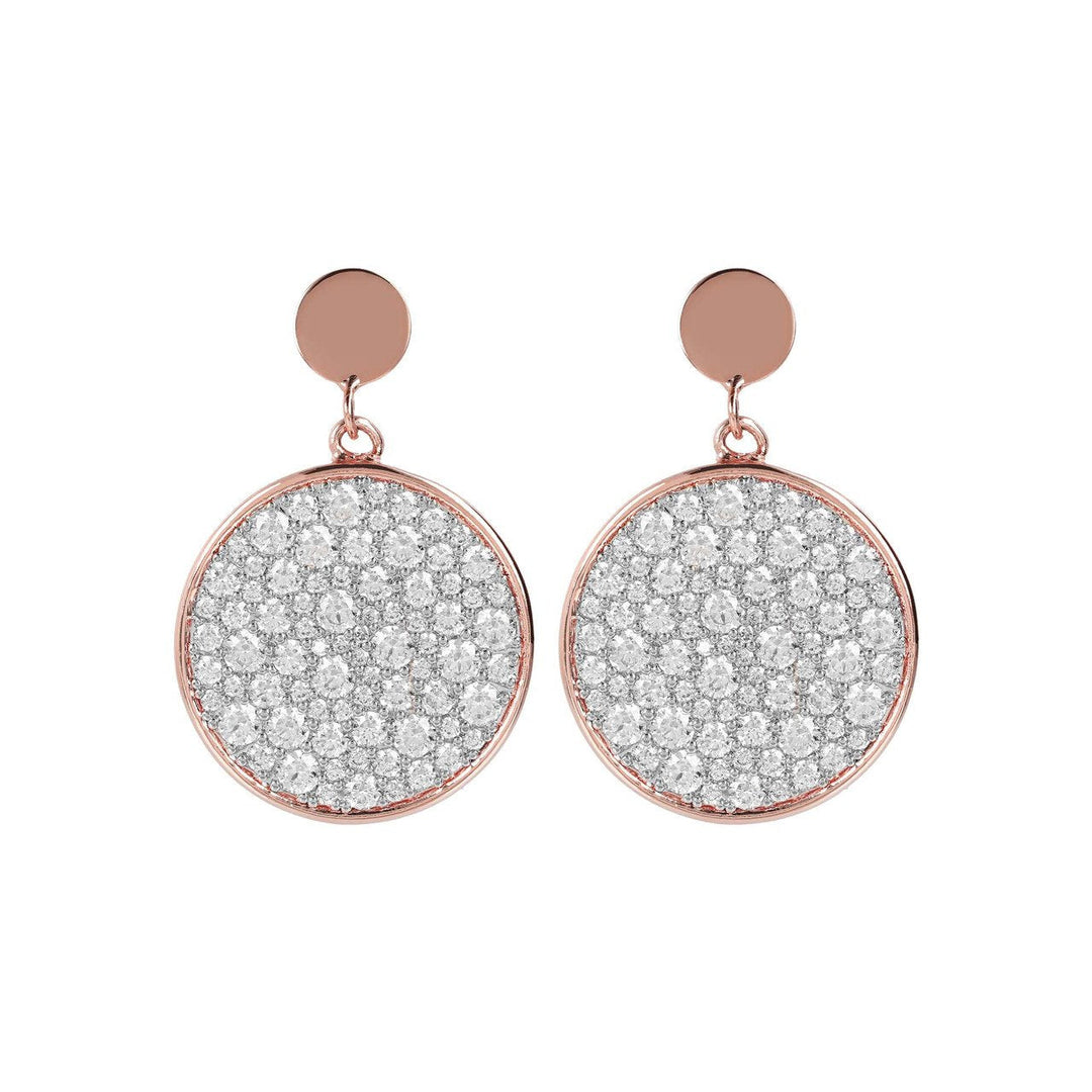 Bronzallure Pave Disc Earrings