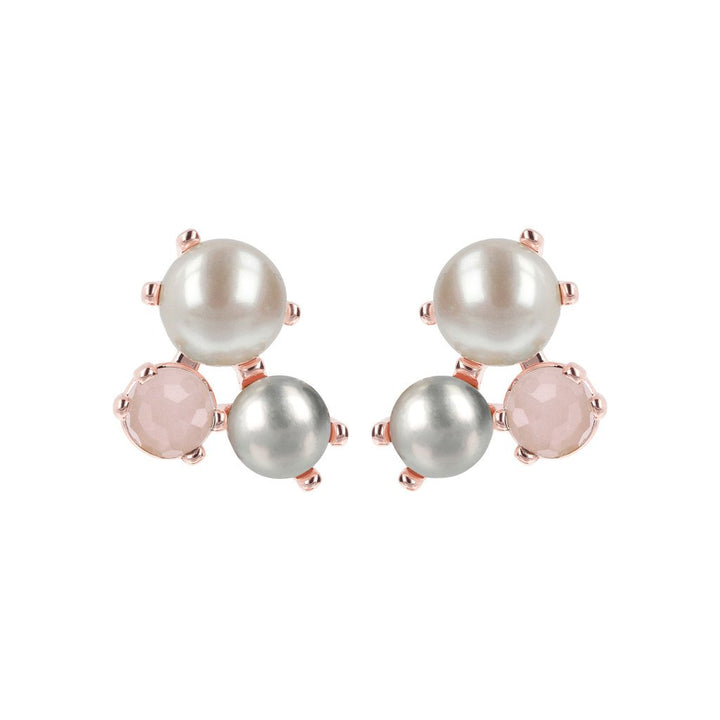 Bronzallure Pearl Cluster Earrings