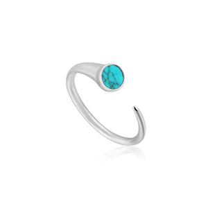 Ania Haie Turquoise Claw Ring - Silver