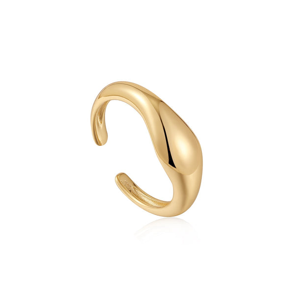 Ania Haie Gold Wave Adjustable Ring R044-02G
