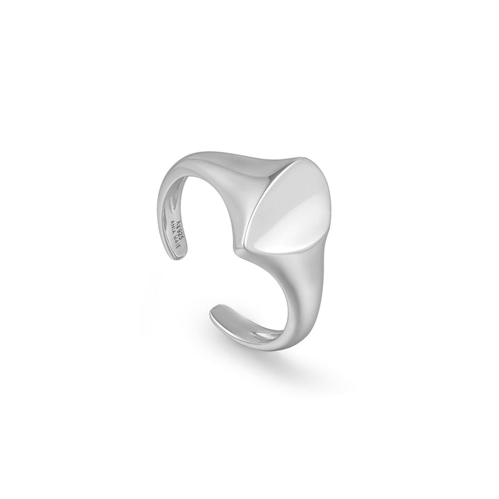 Ania Haie Silver Arrow Adjustable Signet Ring R049-02H