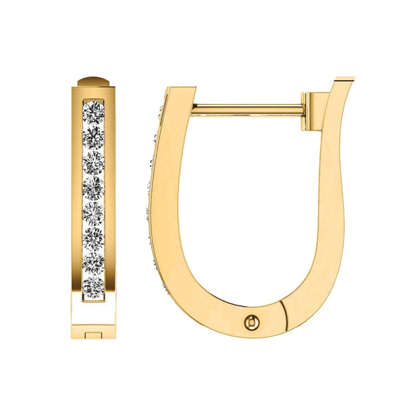 Diamond Huggie Earrings with 0.25ct Diamonds in 9K Yellow Gold - RJO9YHUG25GH