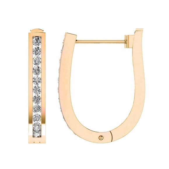 Diamond Huggie Earrings with 0.50ct Diamonds in 9K Yellow Gold - RJO9YHUG50GH