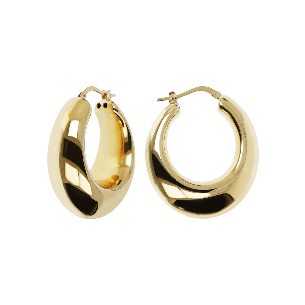 Bronzallure Golden Domed Hoop Earrings| The Jewellery Boutique