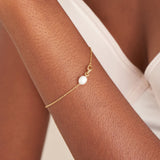 Ania Haie Gold Pearl Link Chain Bracelet B043-01G