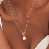 Ania Haie Gold Pearl Sparkle Pendant Necklace N043-03G