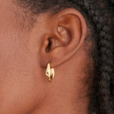 Ania Haie Gold Wave Huggie Hoop Earrings E044-03G