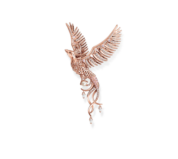 Thomas Sabo Pendant Phoenix With Pink Stones Rose Gold TPE937R