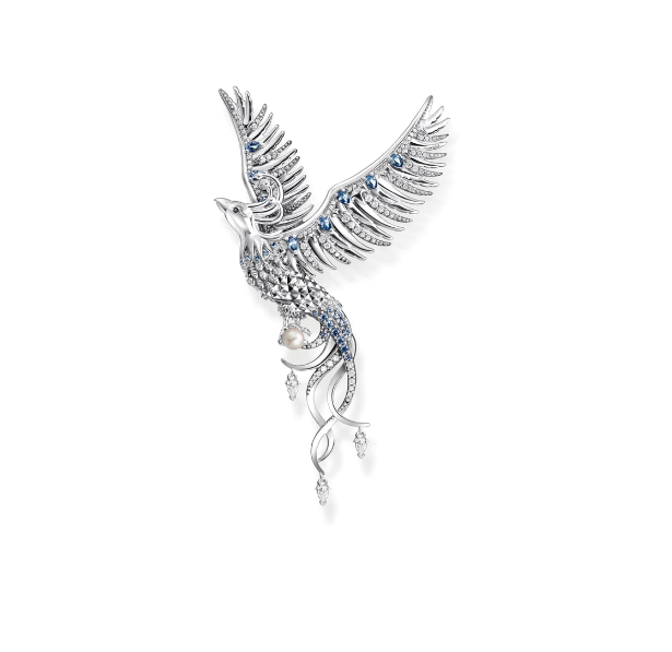 Thomas Sabo Pendant Phoenix With Blue Stones Silver TPE937