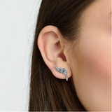 Thomas Sabo Ear Studs Phoenix Wing With Blue Stones Silver TH2247