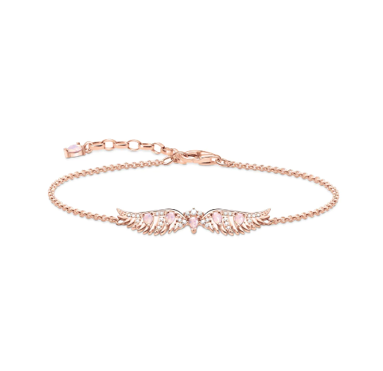 Thomas Sabo Bracelet Phoenix Wing With Pink Stones Rose Gold TA2069R