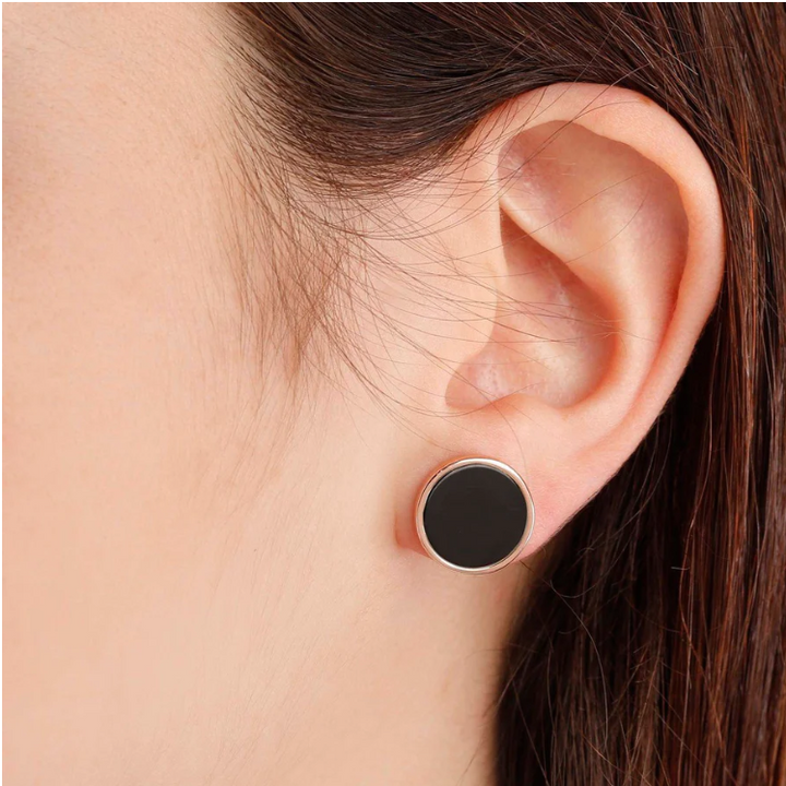 Bronzallure Alba Stone Disc Lobe Earrings White Mother of Pearl WSBZ00854.WM