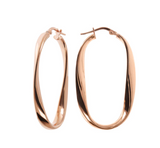 Bronzallure Purezza Twisted Rose Oval Hoop Earrings WSBZ01877.R