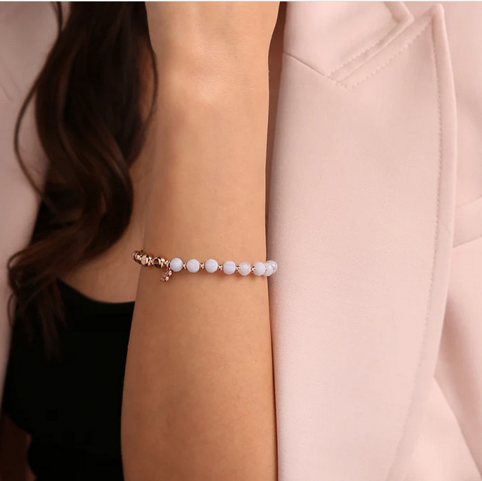 Bronzallure Variegata Rainbow Bracelet Blue Lace Agate WSBZ01431.BLA