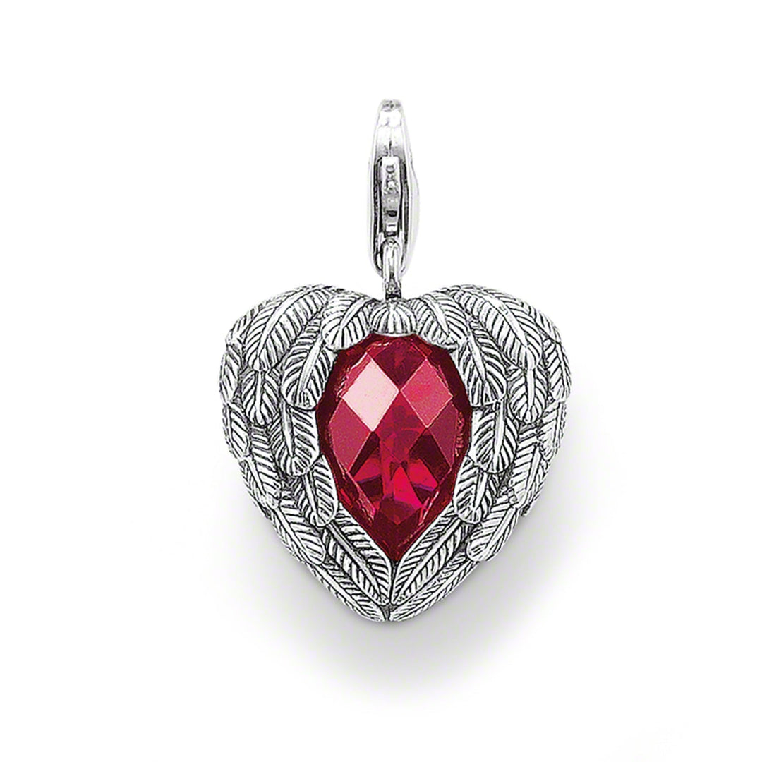 Charm Pendant Red Feather Heart Small | THOMAS SABO Australia