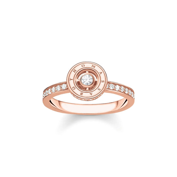THOMAS SABO Sparkling Circles Round Rose Gold Ring TR2255R