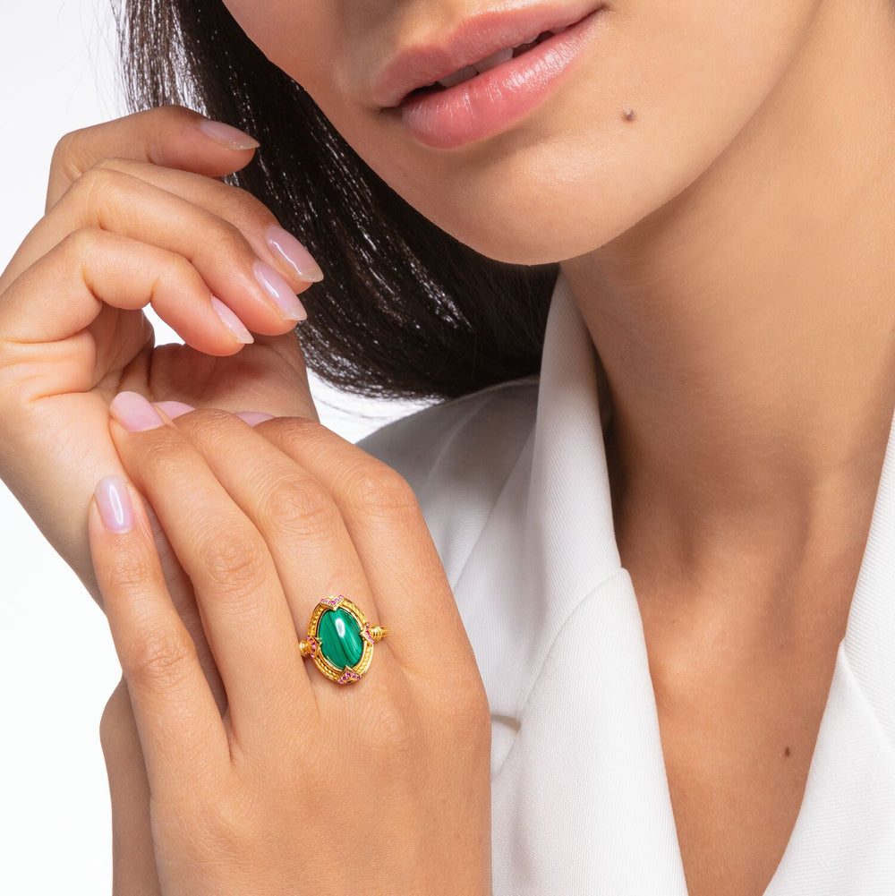 Thomas Sabo Ring Green Stone | The Jewellery Boutique