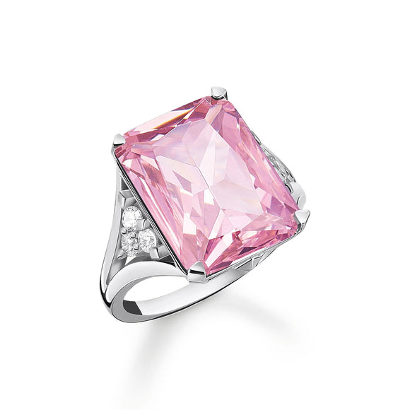 THOMAS SABO Heritage Pink Stone Silver Ring TR2339P