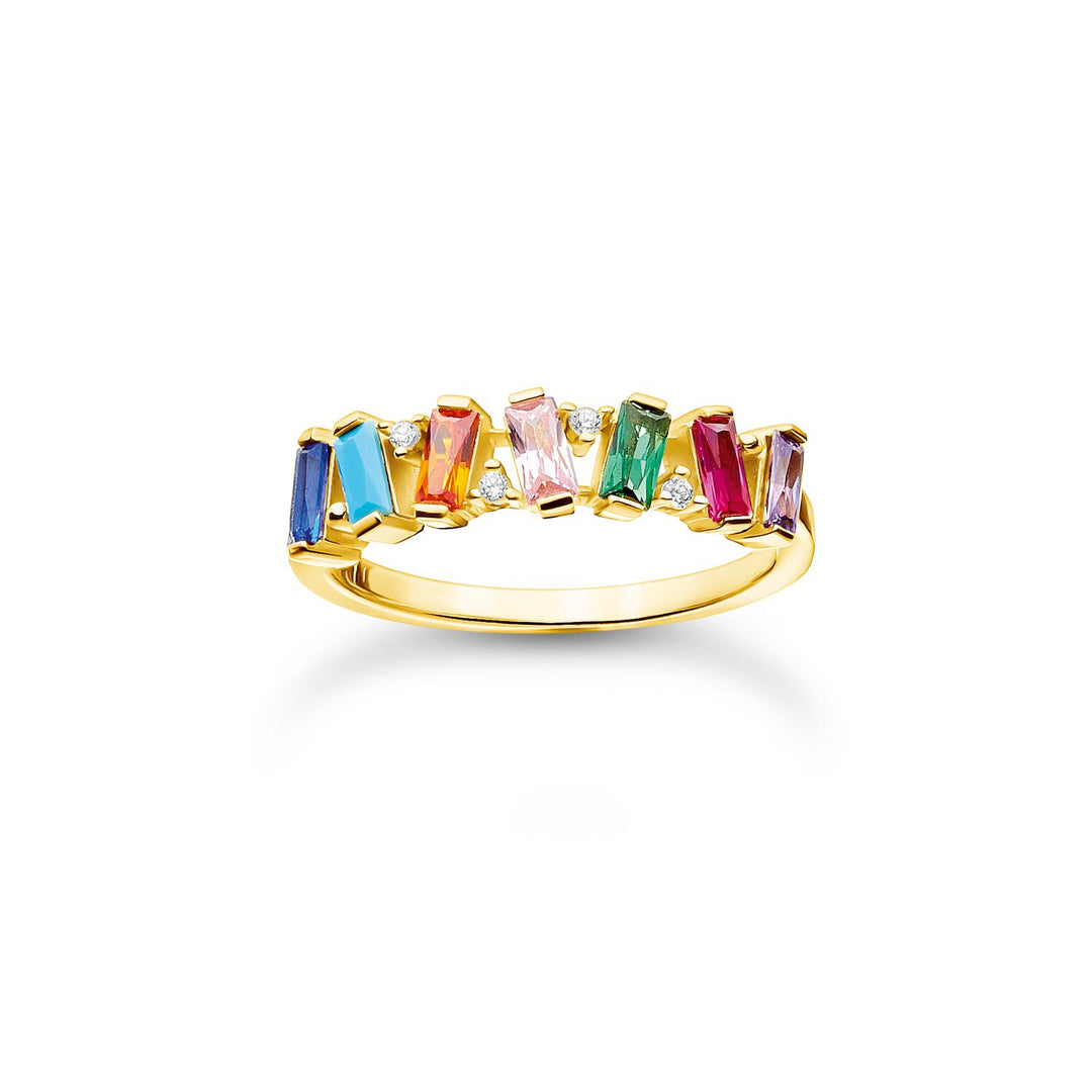 Thomas Sabo Ring Colourful Stones Gold | The Jewellery Boutique