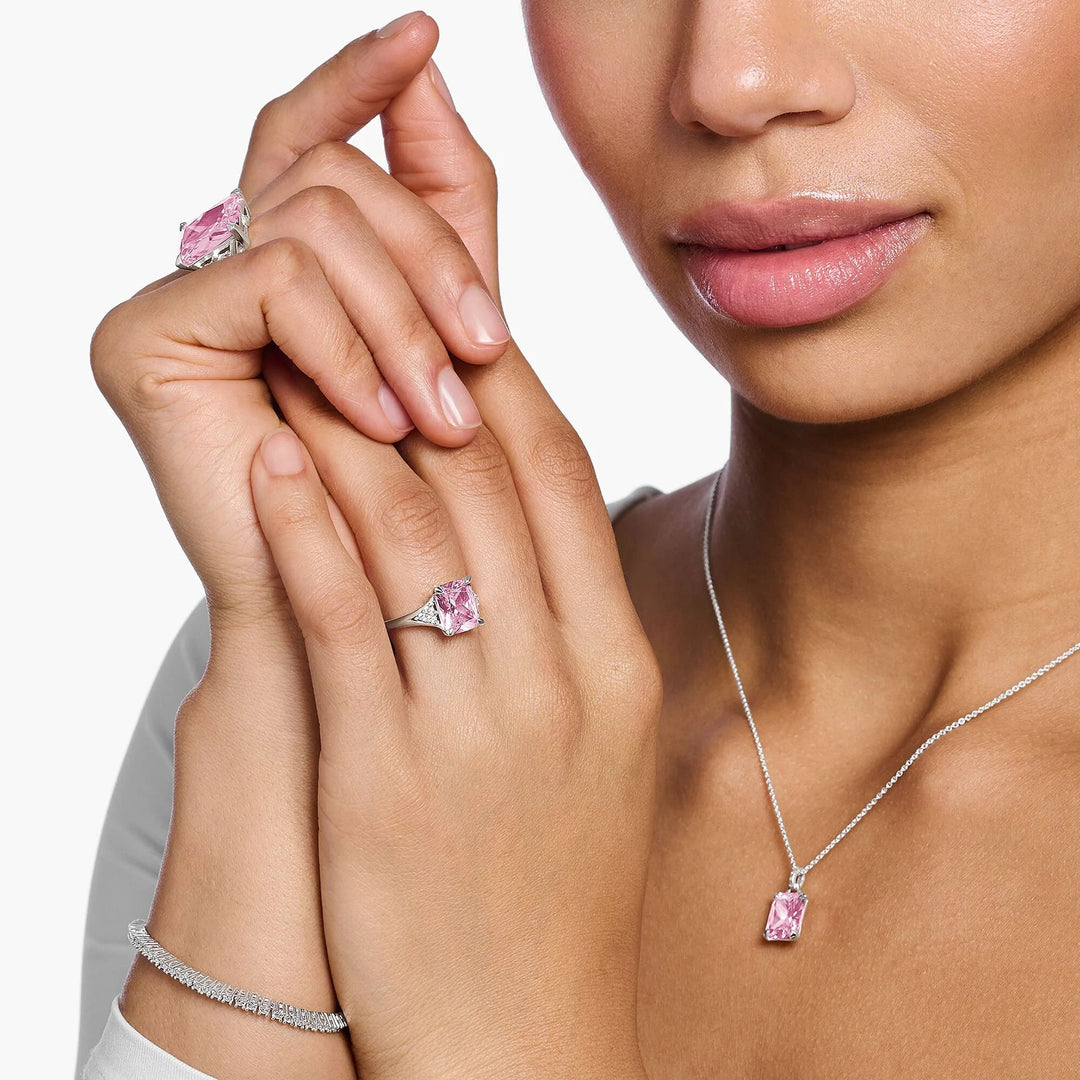 THOMAS SABO Heritage Pink Silver Cocktail Ring TR2362P