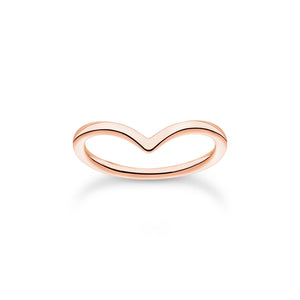 Ring V-shape rose gold