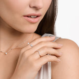 Thomas Sabo Charming Ring V-Shape with White Stones Rose Gold TR2394R