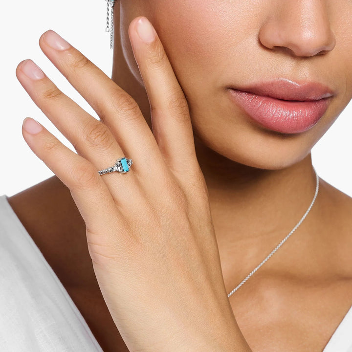 THOMAS SABO Mystic Turquoise Cocktail Ring TR2428TU