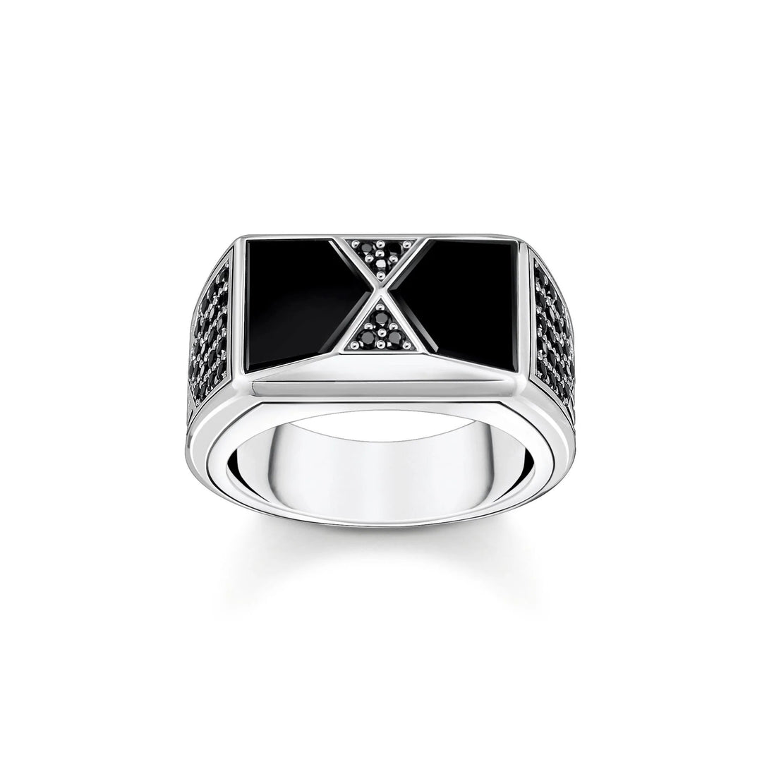 THOMAS SABO Ring Pyramid Shape Black TR2430