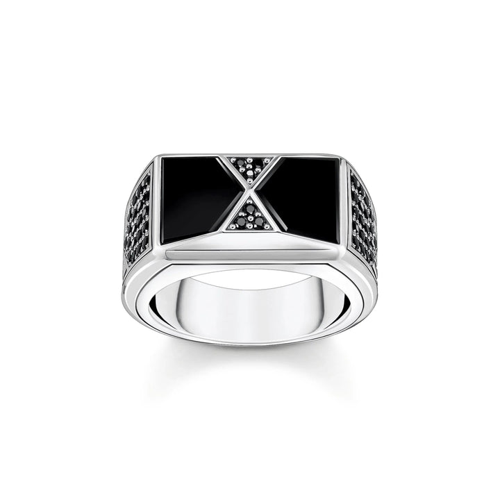 THOMAS SABO Ring Pyramid Shape Black TR2430