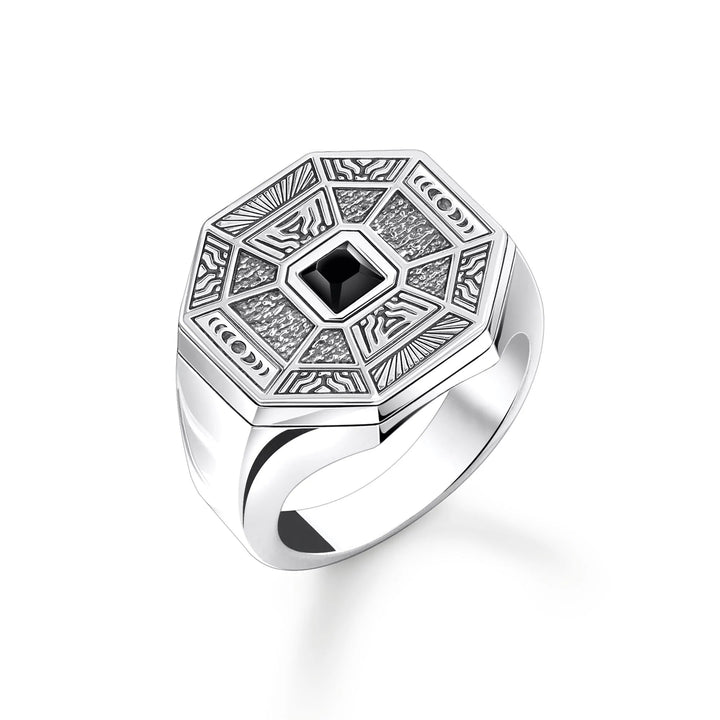 THOMAS SABO Silver Octagon Signet Ring TR2431