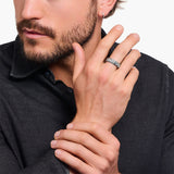 THOMAS SABO Blackenend Wide Band Ring with Crocodile Detailing TR2437